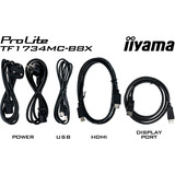 iiyama ProLite TF1734MC-B8X, LED-skærm Sort (mat)
