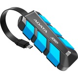 ADATA SC740 500 GB USB Type-C 3.2 Gen 2 (3.1 Gen 2) Sort, Blå, Solid state-drev Sort/Blå, 500 GB, USB Type-C, 3.2 Gen 2 (3.1 Gen 2), 1050 MB/s, 10 Gbit/sek., Sort, Blå