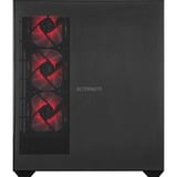 ALTERNATE ALT-THUNDER-AMD-001, Gaming PC Sort/gennemsigtig
