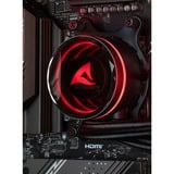 ALTERNATE Custom PC Series • Red Thunder Elements Gaming-PC, Gaming PC Sort/gennemsigtig