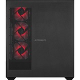 ALTERNATE Custom PC Series • Red Thunder Elements Gaming-PC, Gaming PC Sort/gennemsigtig