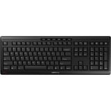 CHERRY Stream Wireless tastatur Universel RF trådløs + USB QWERTY US International Sort Sort, EU-layout (antal), SX teknologi, Fuld størrelse (100 %), Kabel & trådløs, RF trådløs + USB, QWERTY, Sort