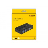 DeLOCK 11495 computer data-switch, USB-switcher 5 Gbit/sek., Sort, Plast, 106 mm, 56 mm, 25 mm