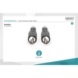 Digitus Audio-tilslutningskabel 3,5 mm jack, stereo Sort