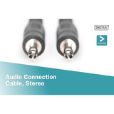 Digitus Audio-tilslutningskabel 3,5 mm jack, stereo Sort