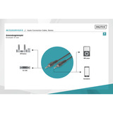 Digitus Audio-tilslutningskabel 3,5 mm jack, stereo Sort