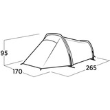 Easy Camp 120468 Sarek 2, Telt mørk grøn/Orange