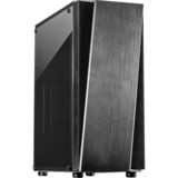 Inter-Tech T-11 Televen Tower Sort, Towerkabinet Sort, Tower, PC, Sort, ATX, ITX, micro ATX, 16,5 cm, 30,5 cm