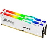 Kingston FURY FURY Beast 32 GB 6000 MT/s DDR5 CL30 DIMM (sæt med 2) White RGB EXPO, Hukommelse Hvid, 32 GB, 2 x 16 GB, DDR5, 288-pin DIMM, Hvid
