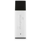 MediaRange High performance 128 GB, USB-stik Sølv/Sort