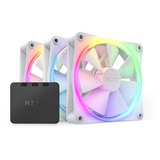 NZXT F120 RGB Triple Pack Computerkabinet Ventilator 12 cm Hvid 3 stk, Sag fan Hvid, Ventilator, 12 cm, 500 rpm, 1800 rpm, 27,5 dB, 50,18 kubikfod/min.