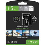 PNY Pro Elite Prime microSD 1,5 TB, Hukommelseskort Sort/Grøn