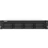 QNAP TS-873AeU-RP NAS Stativ (2U) Ryzen Embedded V1500B 4 GB DDR4 0 TB QuTS hero Sort NAS, Stativ (2U), Ryzen Embedded, V1500B, 4 GB, DDR4