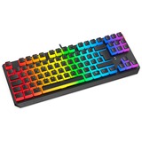SPC Gear Gaming-tastatur Sort/gennemsigtig, DE-layout, Kailh RGB Brun