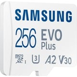 Samsung MB-MC256S 256 GB MicroSDXC UHS-I, Hukommelseskort Hvid, 256 GB, MicroSDXC, UHS-I, 160 MB/s, Class 3 (U3), V30