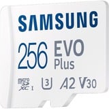 Samsung MB-MC256S 256 GB MicroSDXC UHS-I, Hukommelseskort Hvid, 256 GB, MicroSDXC, UHS-I, 160 MB/s, Class 3 (U3), V30