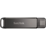 SanDisk iXpand USB-nøgle 256 GB USB Type-C / Lightning 3.2 Gen 1 (3.1 Gen 1) Sort, USB-stik Sort, 256 GB, USB Type-C / Lightning, 3.2 Gen 1 (3.1 Gen 1), Svirvel, Beskyttelse af adgangskode, Sort
