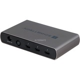 Sonnet Echo 5 Thunderbolt 4 Sort, Docking station Sølv/Sort, Thunderbolt 4, Thunderbolt 4, USB 3.2 Gen 2 (3.1 Gen 2) Type-A, USB Type-C, 60 Hz, Sort, DC, 20 V