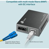 TP-Link MC200CM V3 netværksomformer til medie Intern 1000 Mbit/s 850 nm Sort, Konverter grå, 1000 Mbit/s, IEEE 802.3ab, IEEE 802.3x, IEEE 802.3z, Gigabit Ethernet, 1000 Mbit/s, SC, Ledningsført