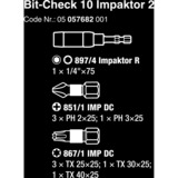 Wera Bit-Check 10 Impaktor 2, Bit sæt 