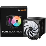 be quiet! Pure Rock Pro 3 LX Black Processor Luftkøler 12 cm Sort 1 stk, CPU køler Sort, Luftkøler, 12 cm, 2000 rpm, 105,1 m³/t, Sort