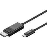 goobay 79295 videokabel adapter 1,2 m USB Type-C DisplayPort Sort Sort, 1,2 m, USB Type-C, DisplayPort, Hanstik, Hanstik, Lige