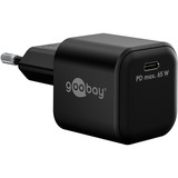 goobay USB-C opladningssæt, PD, 65 watt, USB-C tekstilkabel, Oplader Sort