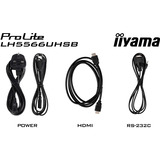 iiyama LH5566UHSB-B1AG, Offentlig visning Sort (mat)
