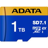 ADATA Premier Extreme microSDXC SD7.1 1 TB, Hukommelseskort Blå/Gul