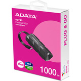 ADATA SC740 Ekstern SSD 1 TB, Solid state-drev Sort/Sort