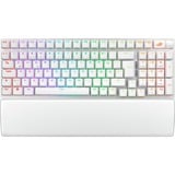 ASUS ROG Strix Scope II 96 Wireless tastatur Spil USB + RF Wireless + Bluetooth QWERTZ Tysk Hvid, Gaming-tastatur Hvid, DE-layout, ROG NX Snow, Kabel & trådløs, USB + RF Wireless + Bluetooth, Mekanisk, QWERTZ, RGB LED, Hvid