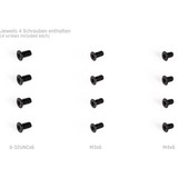 Alphacool Core Push Montering 17mm M3/M4/UNC 6-32 Sæt 4x, Montering/montering Sort/Sølv