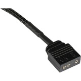 Alphacool Y-kabel splitter aRGB 3-pin til 2x 3-pin, 60 cm Sort