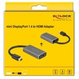 DeLOCK 63200 videokabel adapter 0,2 m Mini DisplayPort HDMI Type A (Standard) Grå Sort/grå, 0,2 m, Mini DisplayPort, HDMI Type A (Standard), Hanstik, Hunstik, Lige