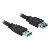 DeLOCK USB 3.2 Gen 1 forlængerledning, USB-A stik > USB-A hunstik Sort