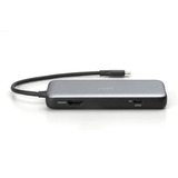 Digitus 7-ports USB-C dockingstation, Docking station grå/Sort