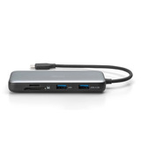 Digitus 7-ports USB-C dockingstation, Docking station grå/Sort