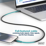 Digitus USB4 Gen 2x2 silikone tilslutningskabel USB-C > USB-C Sort