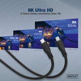 Digitus USB4 Gen 2x2 silikone tilslutningskabel USB-C > USB-C Sort