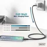 Digitus USB4 Gen 2x2 silikone tilslutningskabel USB-C > USB-C Sort