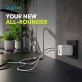 Digitus USB GaN Oplader 100W, 2x USB-C, 1x USB-A 