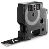 Dymo Ægte D1-etiketter | Hvid tekst på sort tape | 19 mm x 7 m | Selvklæbende etiketter til LabelManager-mærkemaskiner | Fremstillet i Europa Hvid på sort, Polyester, Belgien, -18 - 90 °C, DYMO, LabelManager, LabelWriter 450 DUO