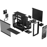 Fractal Design Meshify 2 Lite Sort, Towerkabinet Sort, PC, Sort, ATX, EATX, micro ATX, Mini-ITX, Stål, Hærdet glas, 18,5 cm, 47,6 cm