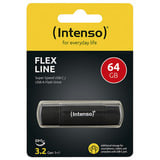 Intenso Flex Line 64 GB, USB-stik Sort