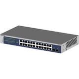 Netgear GS724T Administreret L2+/L3 Gigabit Ethernet (10/100/1000) 1U Blå, Grå, Switch Blå, Administreret, L2+/L3, Gigabit Ethernet (10/100/1000), Fuld duplex, Stativ-montering, 1U