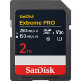 SanDisk Extreme PRO 2TB SDXC, Hukommelseskort Sort