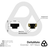 Thermal Grizzly DeltaMate Extender - MF7, Forbindelse Sort