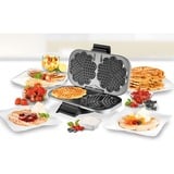 Unold 48241 vaffeljern 2 vaffel/vafler 1300 W Sort, Sølv Sølv/Sort, 2 vaffel/vafler, Hjerte (form), Sort, Sølv, Metal, 0,95 m, Sort