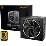 be quiet! Pure Power 12M 850W, PC strømforsyning Sort