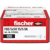fischer Betonskrue FBS 5x50 15/5 forsænket hoved TX 